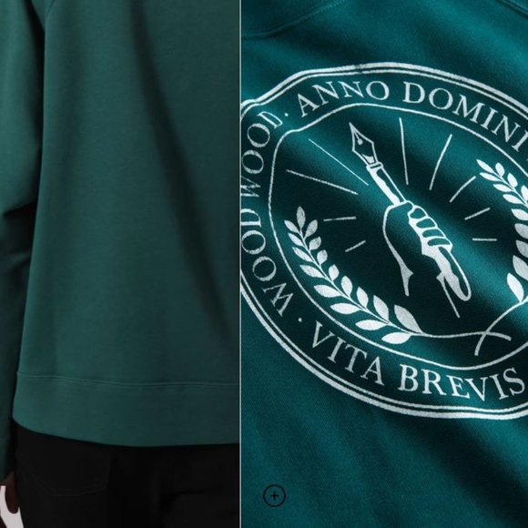 Wood Wood Sweatshirt - Organic Cotton - Emerald Green - Hope Insignia - NEW - Picture 5 of 7